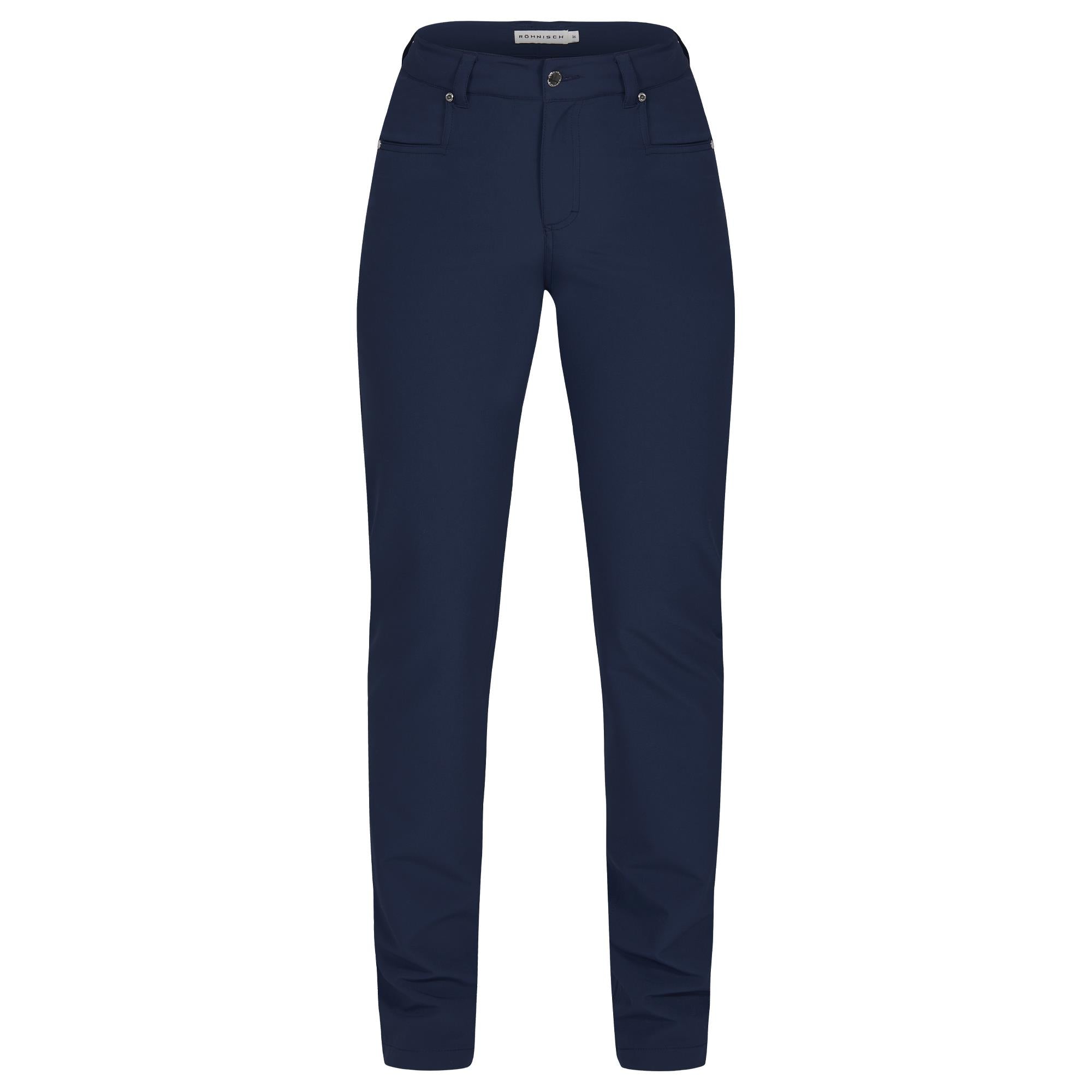 Rohnisch Chie Brushed Ladies Winter Golf Trousers Navy 30 Inch